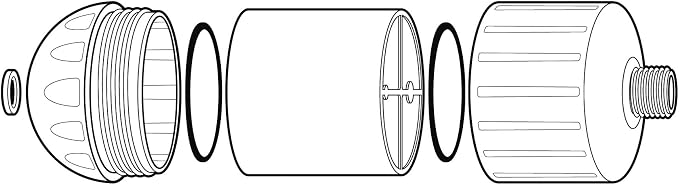 Sprite Showers HO2-BN High Output 2 Universal Shower Filter Housing, Brushed - Image 3