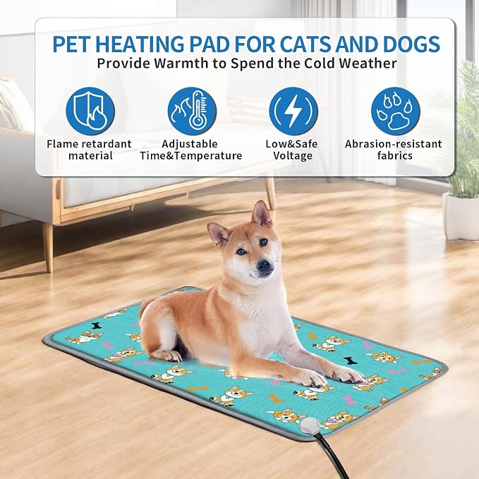 GOLOPET Dog Heating Pad 28×18 in Waterproof Heated Dog Bed, Smart Thermostat - Image 8