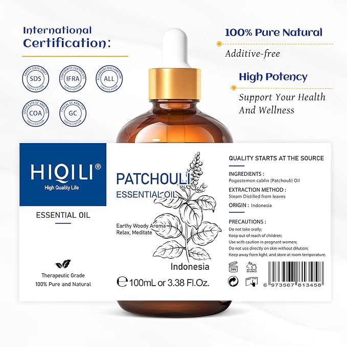 HIQILI Patchouli Essential Oil, 100% Pure & Natural - Image 7