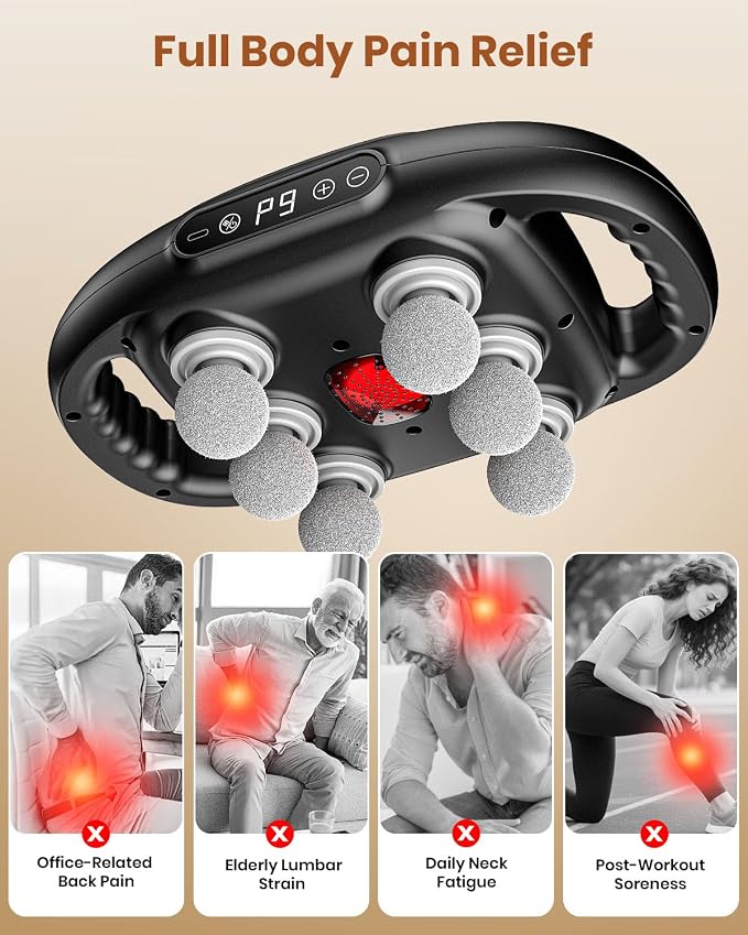 6-Head Massage Gun, Deep Tissue Back Massager - Image 5