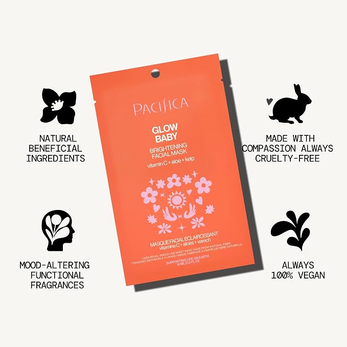 Pacifica Glow Baby Brightening Vitamin C Face Mask 4-Pack – Hydrating - Image 9