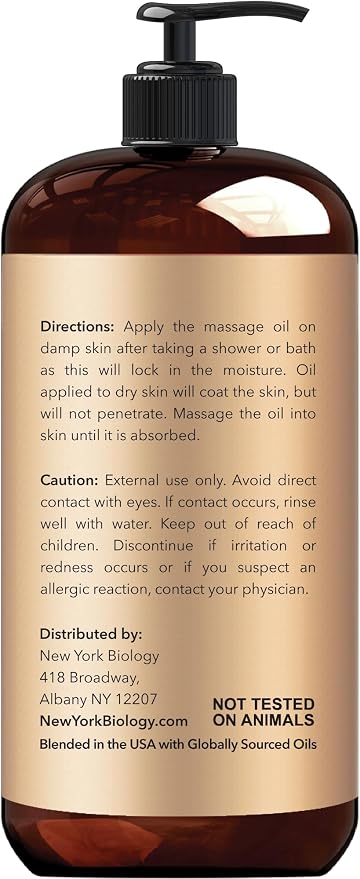 New York Biology Anti Cellulite Massage Oil 8 Fl. oz – Made - Image 3