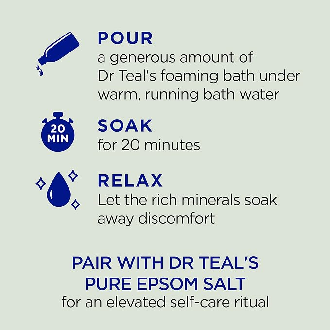 Dr Teal's Foaming Bath with Pure Epsom Salt, Relax & Relief with Eucalyptus & - Image 5