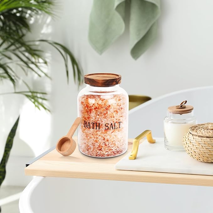 BKYFPQ 2Pcs 74 oz Glass Bath Salts Jar, Bath Salt Container - Image 2
