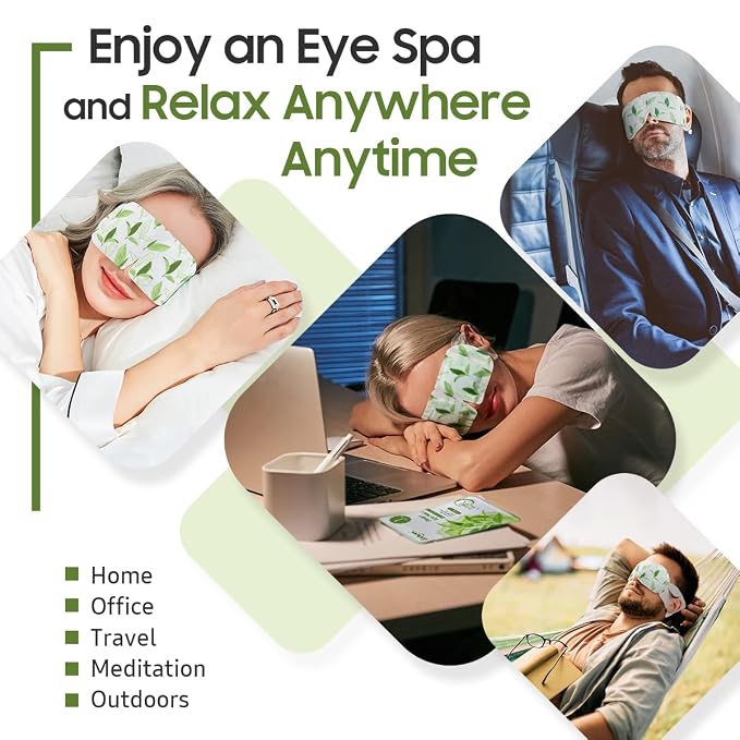 BeHoomi 20Packs Steam Eye Mask, Heated Eye Mask Warm Compress - Image 6