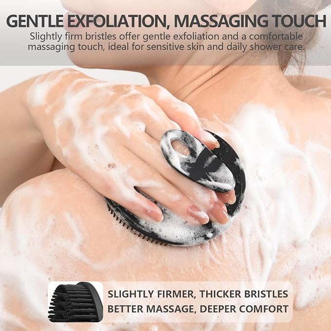 Silicone Body Scrubber with Scrub Net Set, BEAUTAIL 2 Pack - Image 5