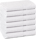 Towel and Linen Mart 100% Cotton White 6 Pack Bath Towel Set, Quick Dry by T+%26+L+Towel+and+Linen+Mart