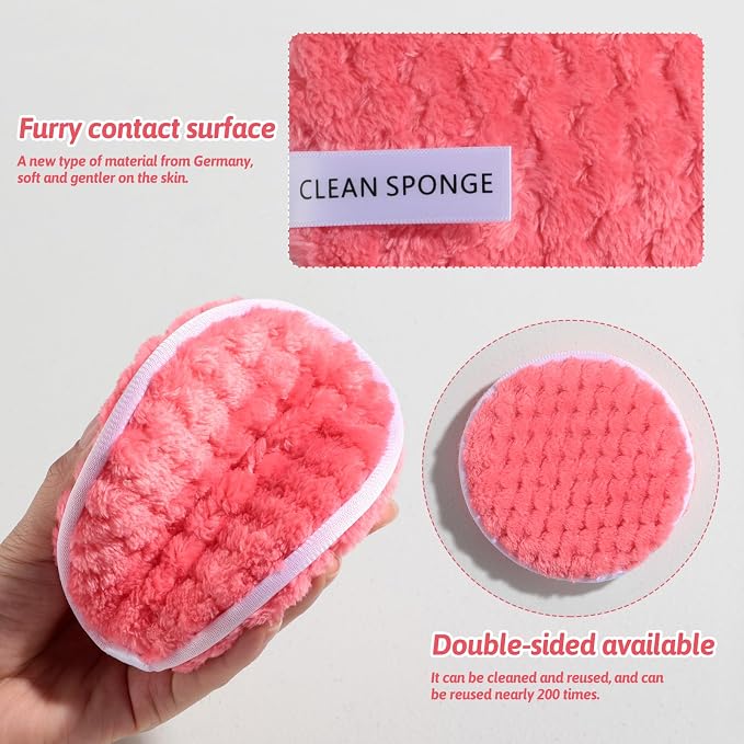 JPNK Face Sponges Cleansing Exfoliating Facial Sponges - Image 4