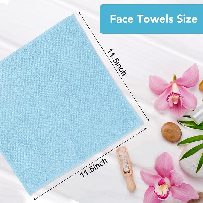 Orighty Washcloths, 5 Pack Microfiber Face Towels, Highly Absorbent and Soft - Image 5