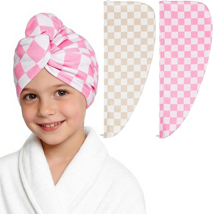 2 Pack Microfiber Hair Towel Wrap by BeBeJoJo