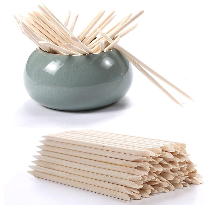 300Pcs Orange Wood Sticks for Nails, HOOMBOOM Double Sided Cuticle Pusher - Image 6