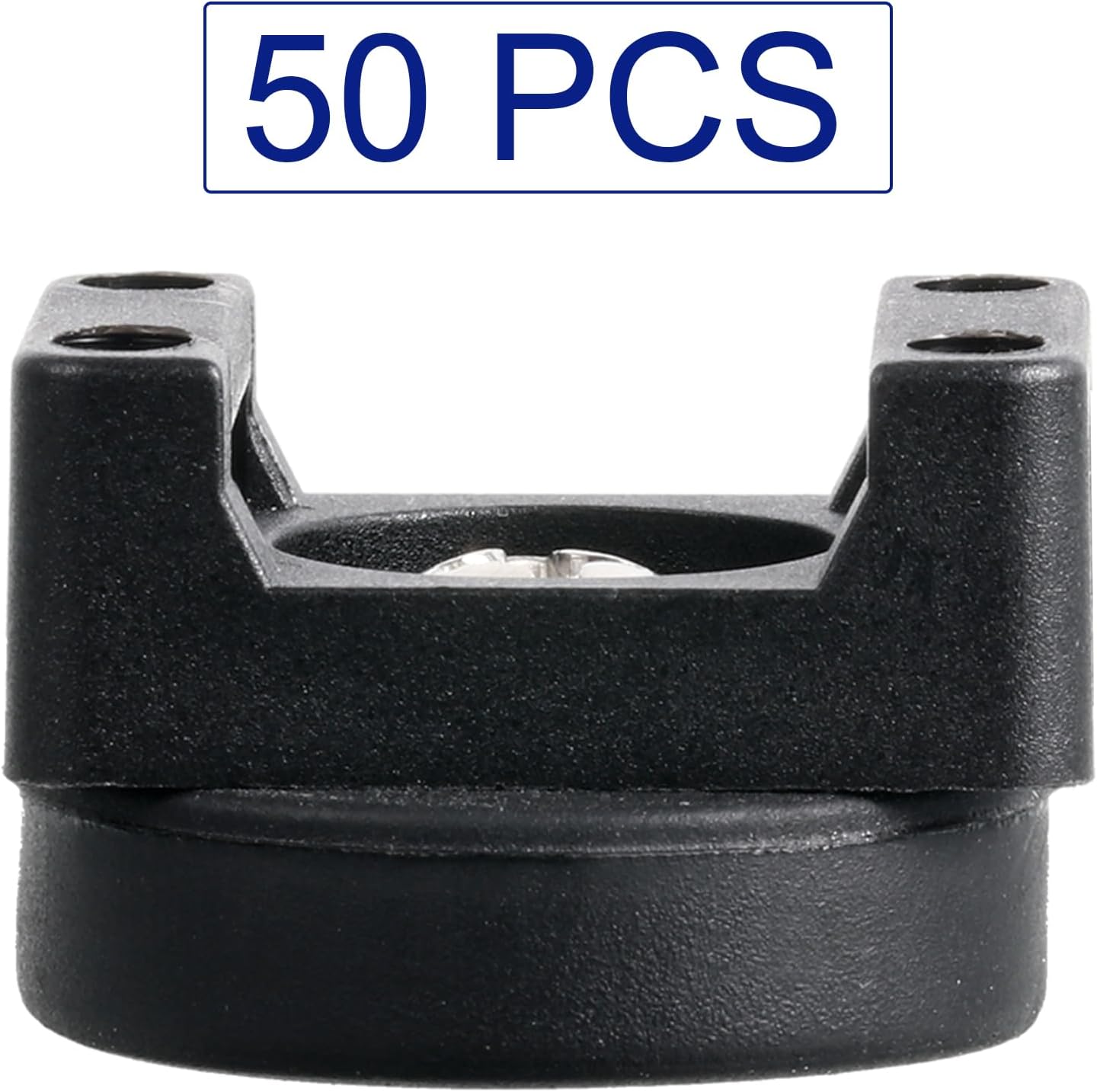 Yookeer 50 Pcs Magnetic Zip Tie Mount Base Black Magnetic Cable Clips Wire Holder Multipurpose Cable Ties Management Base Electrical Supplies for Wire (22 mm)