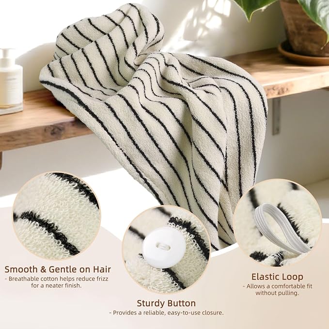Jacquotha Cotton Hair Towel Wrap - Image 2