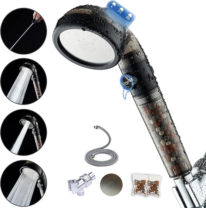 Filtered Shower Head with Handheld by PumodTec