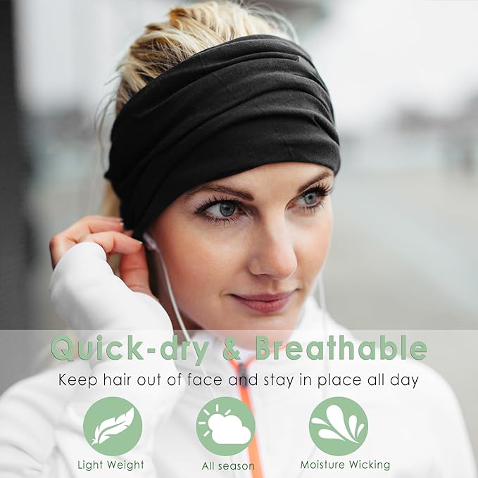 Extra Wide Headbands for Women, Boho Headbands for Women's hair bands for - Image 6