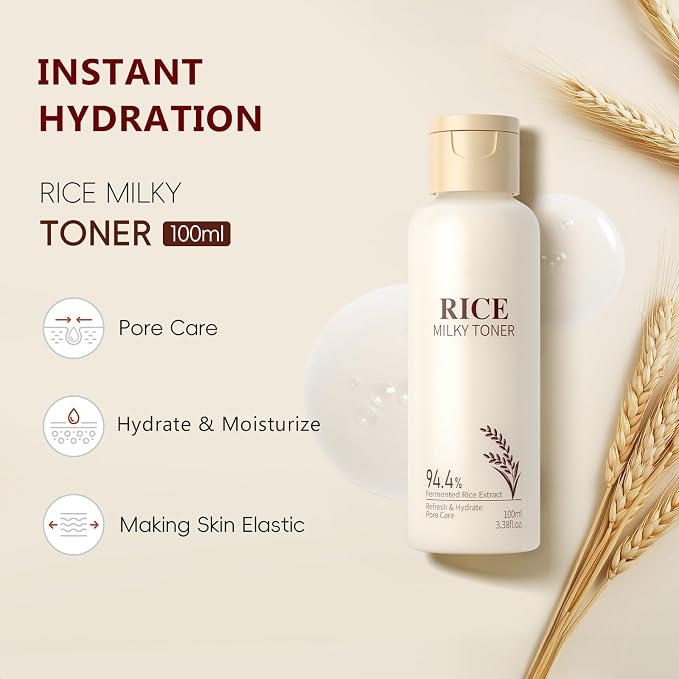 Milky Rice Toner for Face, Rice Toner Korean Facial Deep Hydrating Toners - Image 2