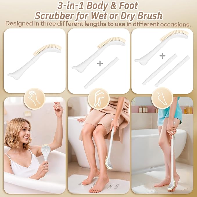 Foot Brush/Foot File/Silicone Body Scrubber Set, 3-in-1 Foot Scrubber - Image 3