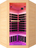 OUTEXER 2-3 Person Sauna Corner Sauna Far Infrared Saunas Room Home Canadian by OUTEXER