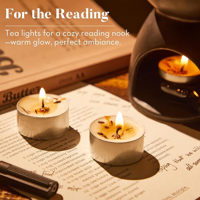 8 Pack Laven​der Tealight Candles - Image 5