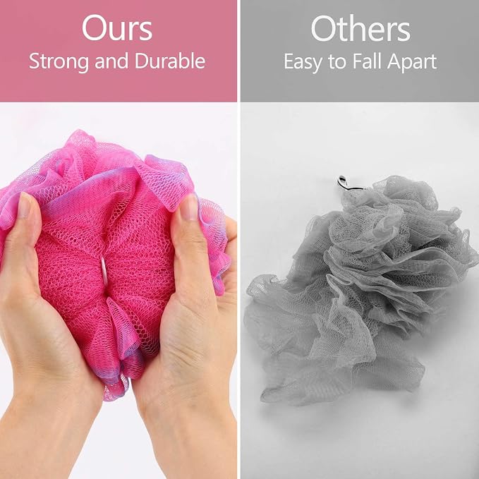 BTYMS 75g/Pc Large Loofahs Shower Sponge, Exfoliating Body Scrubber Shower - Image 4