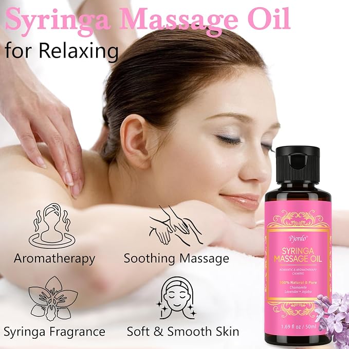 Pjordo 5 Pack Massage Oil for Massage Therapy, Sore Muscle, Syringa & Anti - Image 7