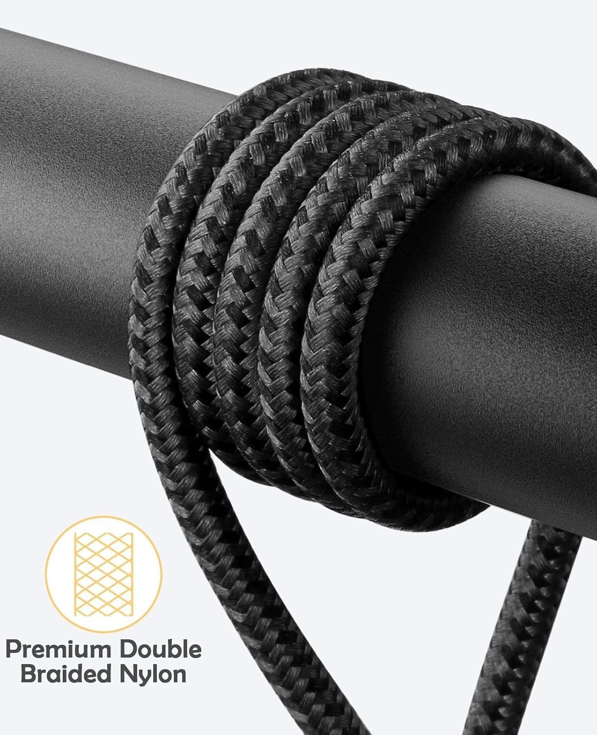 USB C to USB C Cable 2 Pack 90 Degree 60W, Right Angle Type C Fast Charging Cord, 10FT Braided Long Charger Cable for iPhone17/16/15, iPad, Samsung Galaxy, Google Pixel,