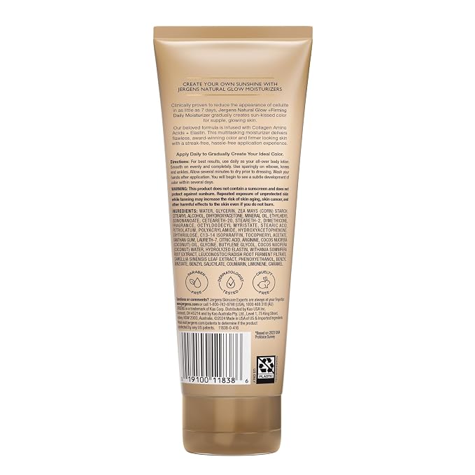 Jergens Natural Glow + Firming Daily Moisturizer Medium to Tan Skin Tones 7.5oz - Image 12