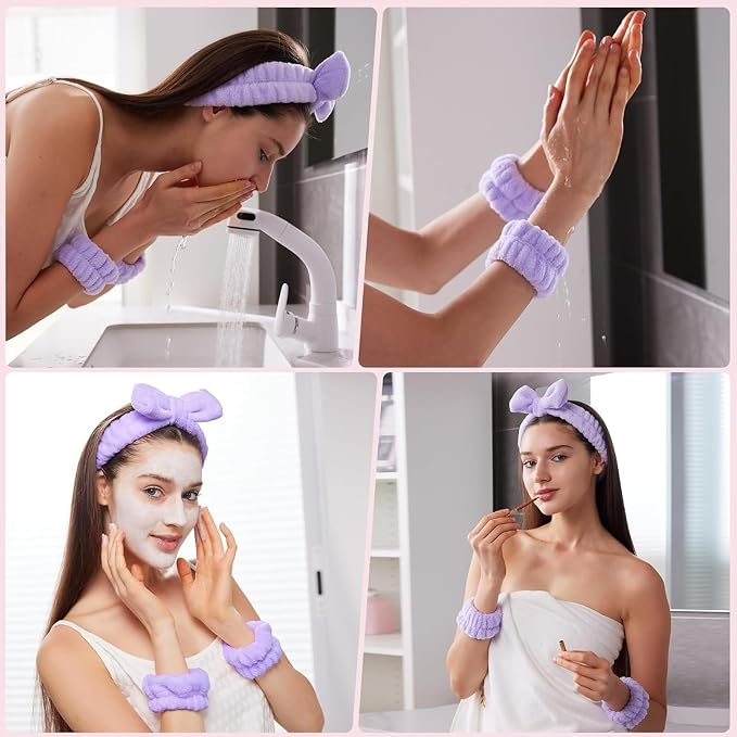 6 Pcs Elastic Microfiber Spa Headband Set - Image 4
