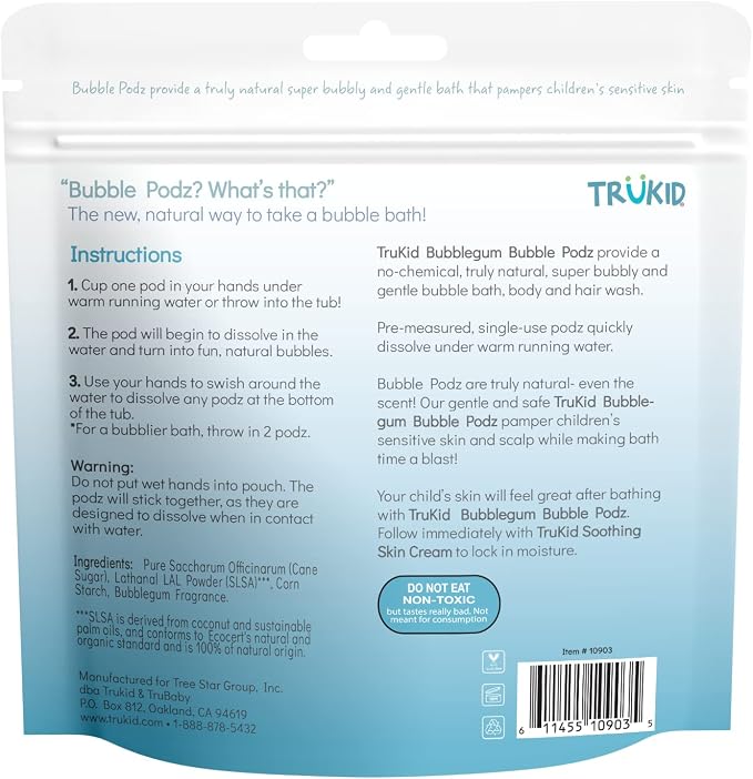 TruKid Bubble Podz Bubble Bath for Kids, & Babies, Tear Free Gentle & - Image 8
