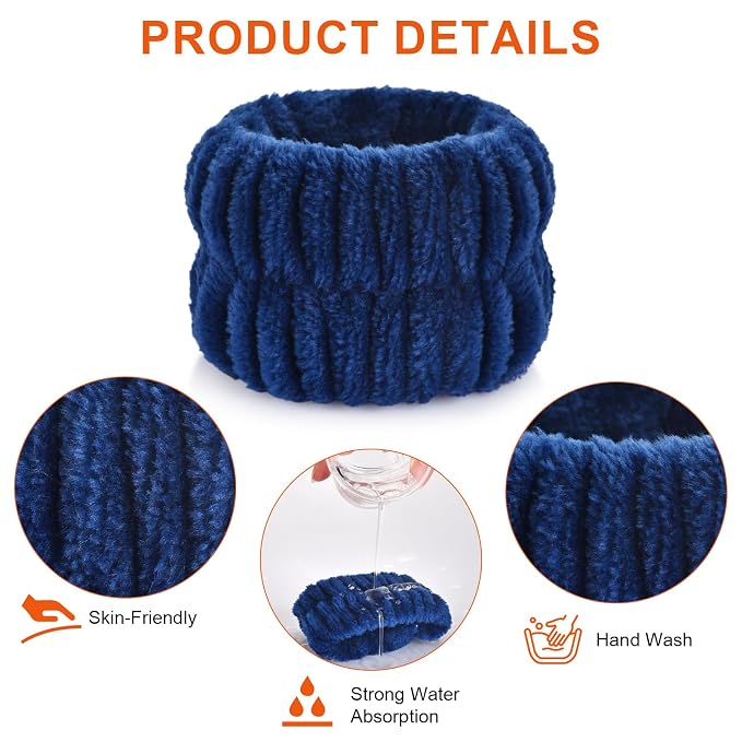 2pcs Wrist Bands for Washing Face Wash Wristbands Wrist Towels Arm Bands for - Image 5