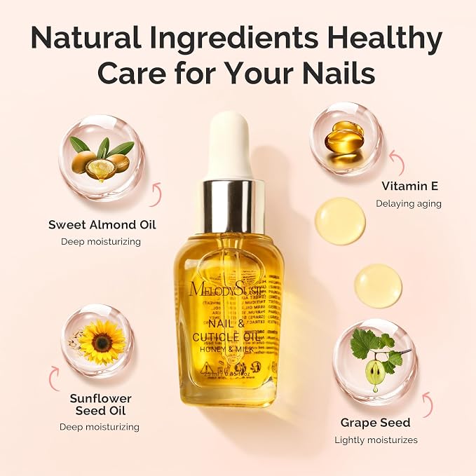 MelodySusie 25ML Cuticle Oil, Cuticle Nourishes, Promotes Nail Growth and - Image 4