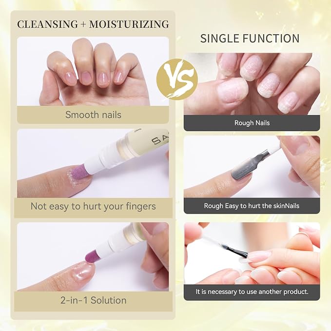 Ceramic Cuticle Pusher & Oil Pen, 2ml Rose/Lavender/Fragrance Free Scented Nail - Image 6
