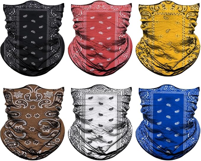 Venswell Neck Gaiter Face Mask Men Women, Seamless Bandana Rave Face Cover - Image 2