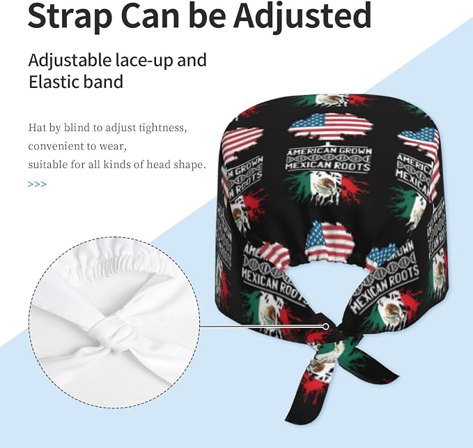 Adult Working Cap Adjustable Cleaning Work Sweatband Scrub Hat Tie Back Hats - Image 4