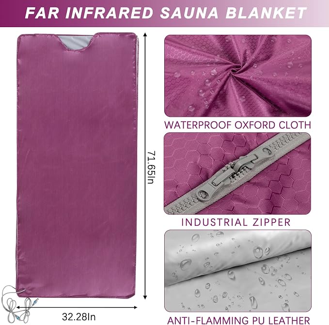 Infrared Sauna Blanket, Portable Home Sauna Blanket, Heat Healer Sauna Blanket - Image 2