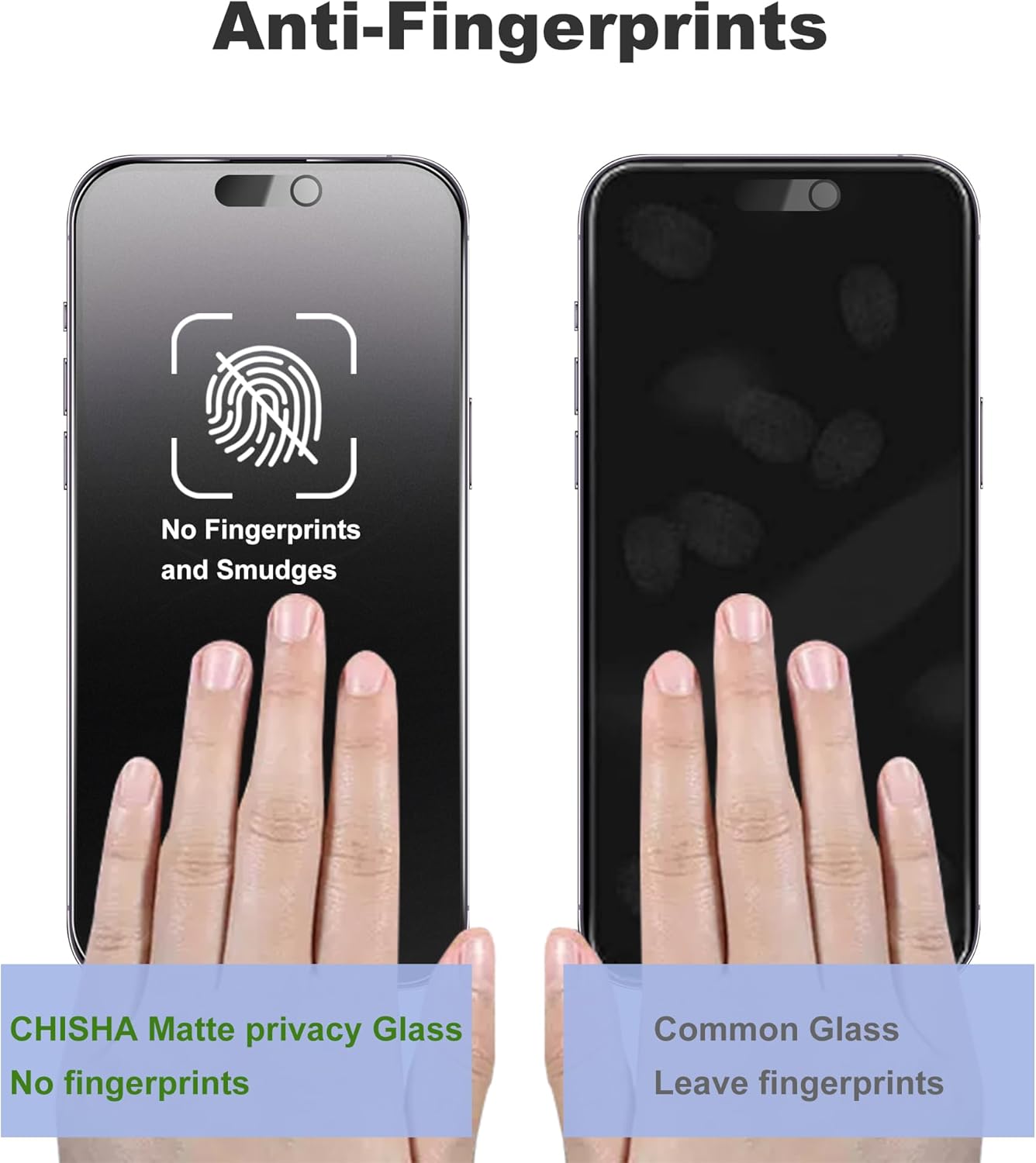 2 Pack Matte Privacy Screen Protector for iPhone 16 Pro Screen Protector Anti-Glare, Anti-Spy Tempered Glass Film, Smooth and Responsive Touch Anti-Scratch Glass