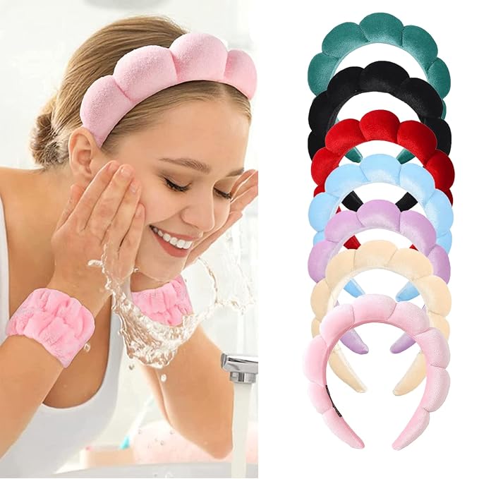 Luckybear Spa Headband for Washing Face, Velvet Makeup, Bubble Skincare - Image 7