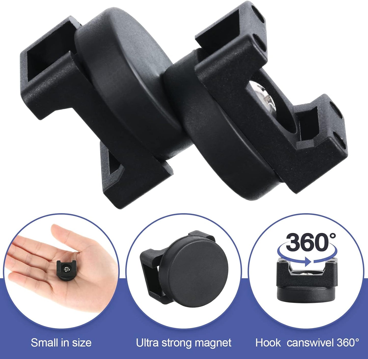 Yookeer 250 Pieces Magnetic Zip Tie Mount Multipurpose Cable Holder Magnets Magnetic Wire Management Bases with Heavy Duty Zip, Mount Nylon Cable Ties in Total (22 mm)