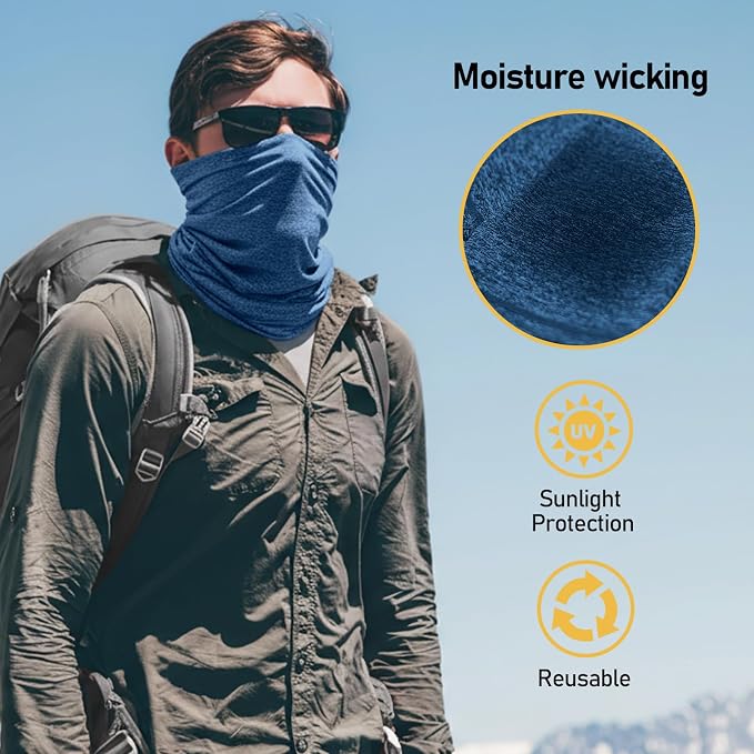 TICONN Neck Gaiter Face Cover Scarf, Neck Warmer Breathable Sun & Wind-proof - Image 3