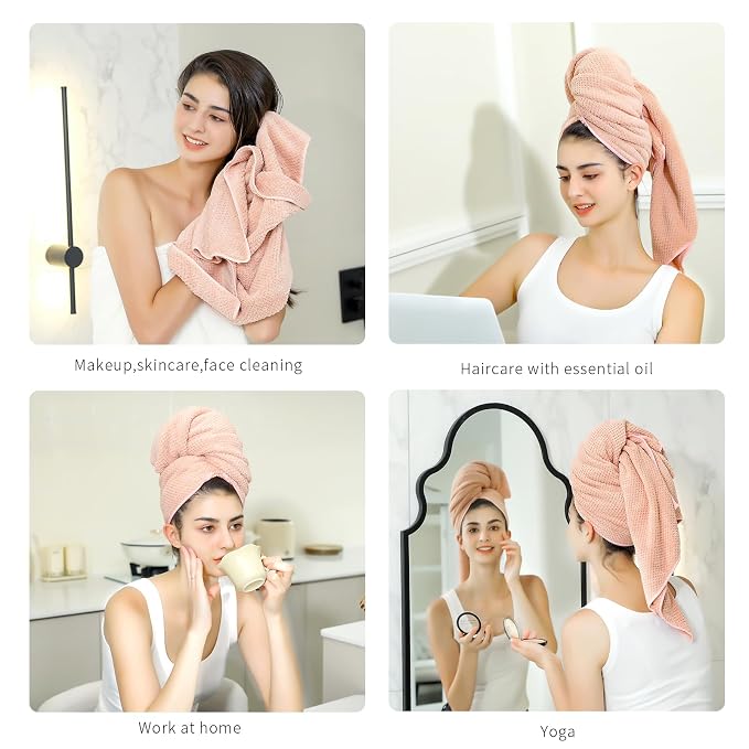 Microfiber Hair Towel Quick Dry Hair Towel Hair Drying Towels Suitable - Image 6
