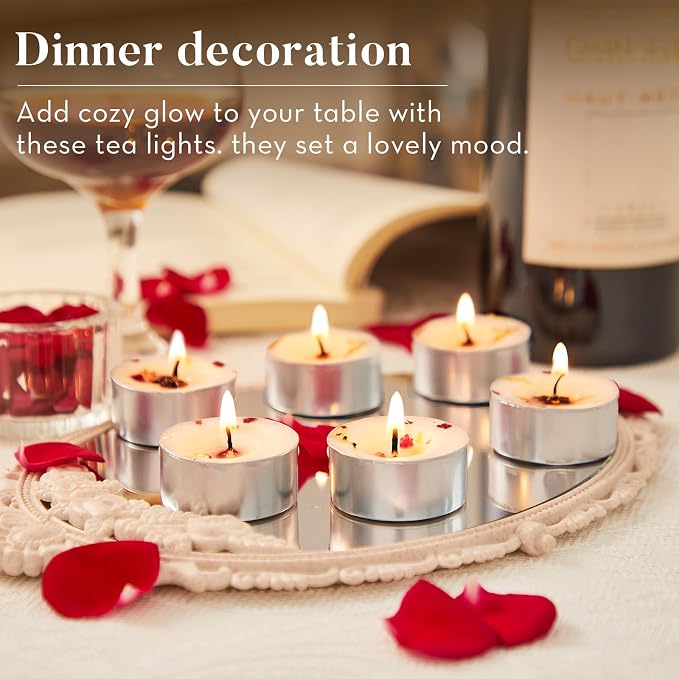 16 Pack Rose Tealight Candles - Image 6