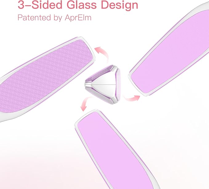 APRELM 3-Sided Nano Glass Foot File, 3-in-1 Coarse/Medium/Fine Foot Callus - Image 2
