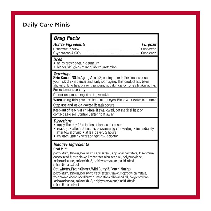 Carmex Daily Care and Daily Care Minis Moisturizing Lip Balm Pack, SPF 15 - Image 8