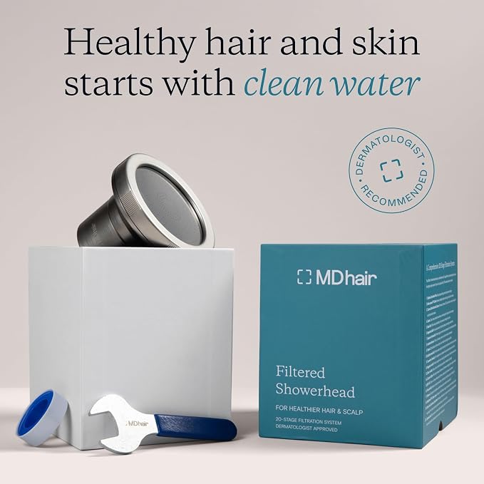 MDhair Filtered Shower Head for Healthier Hair & Skin – Removes Chlorine & - Image 2