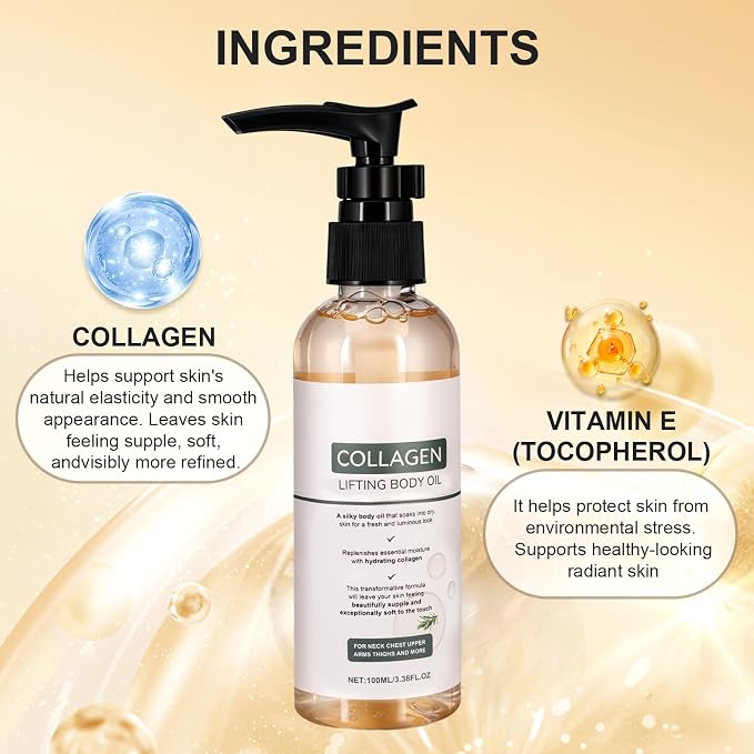 Collagen Oil, Collagen Lifting Body Oil, Advanced Hydrating Collagen Oil - Image 4