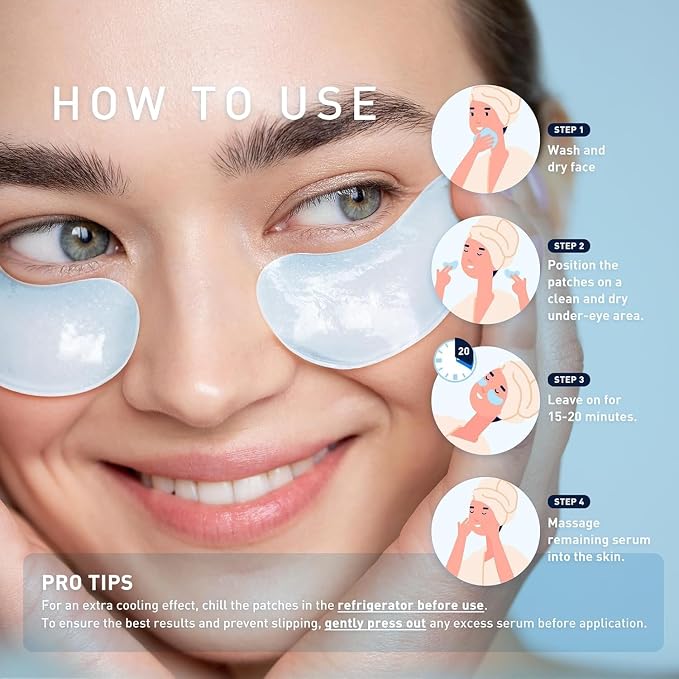 Under Eye Patches Kit: 120 Pcs Retinol & Green Tea Gel Eye Mask - Image 5