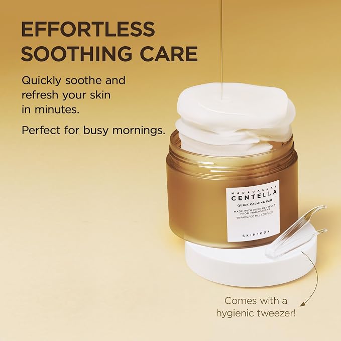 SKIN1004 Centella Quick Calming Pad, 70 Pads, Korean Face Toner Pad - Image 4