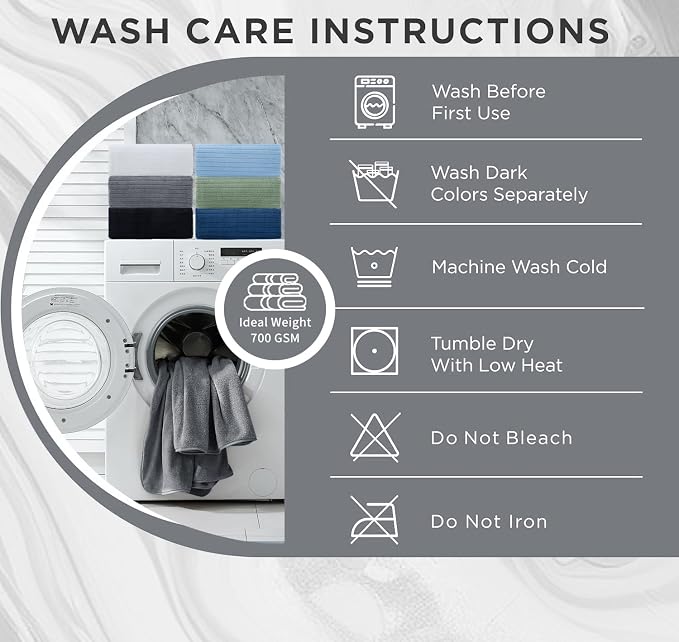 Bath Towel Set 8-Piece Premium Bathroom Towel Set, Extra Soft 2 Oversized Large - Image 7
