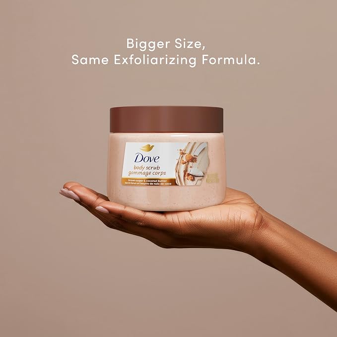 Dove Brown Sugar and Coconut Butter Body Scrub Exfoliates and Deeply Nourishes - Image 3