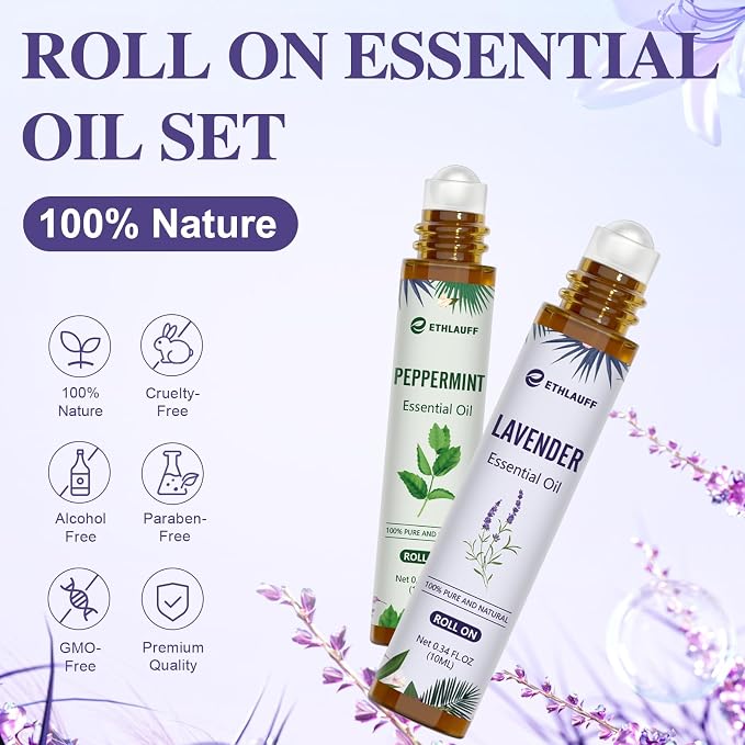 Essential Oil Roll On Set, Natural Aromatherapy Roll On, Relaxation Gift - Image 5